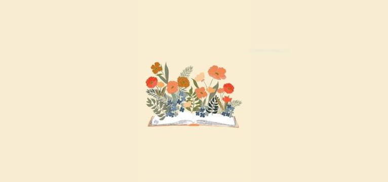 Flowers on a book
