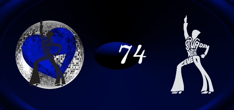 Herzschlag Saturday Night Fever blue 