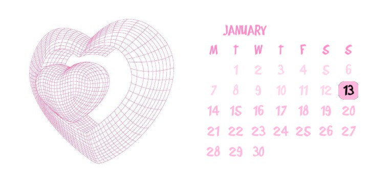 heart calendar 