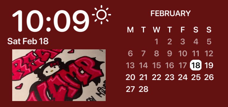 red widget