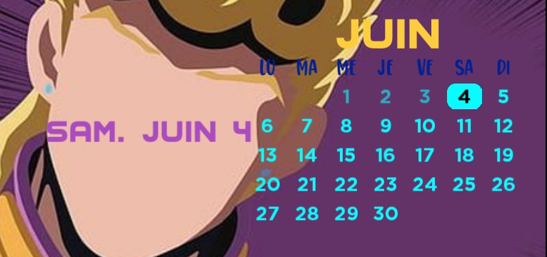 JOJO calendar