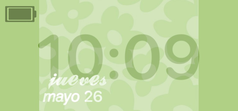green flower clock