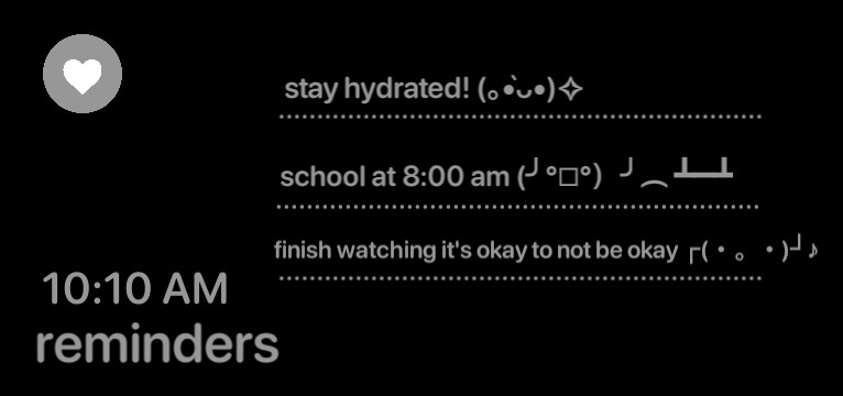 Transparent Gray reminders