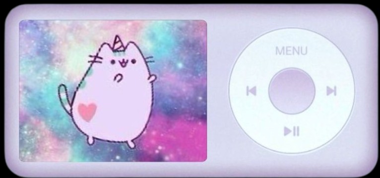 pusheen ipod purple widget 