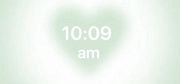 clock green aesthetic 