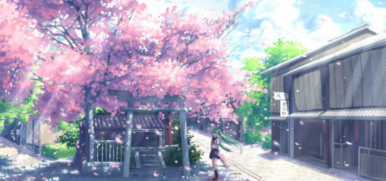 sakura cityscape