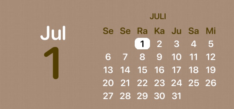 classic brown calendar 