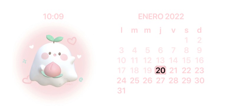 widget calendario rosa
