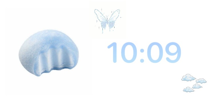 cute blue clock