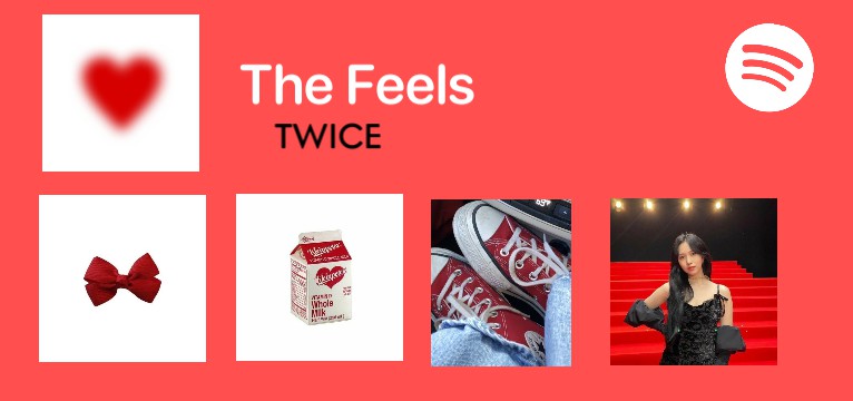Red/vermelho Widget Spotify 