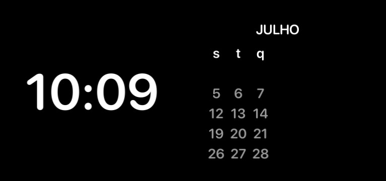 Widget de hora com calendrio