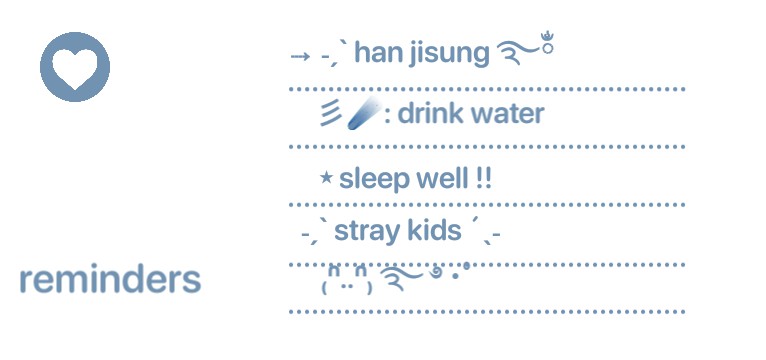 Blue Reminders