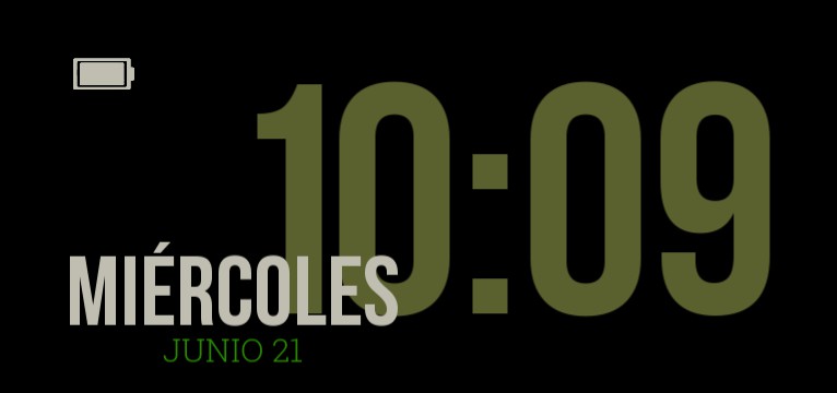 Reloj verde