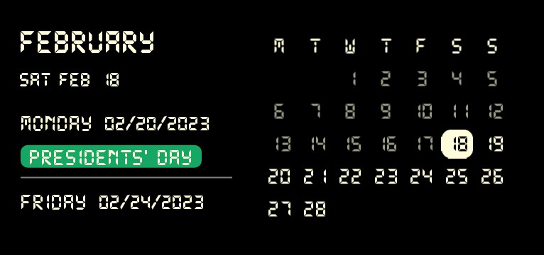 digital calendar