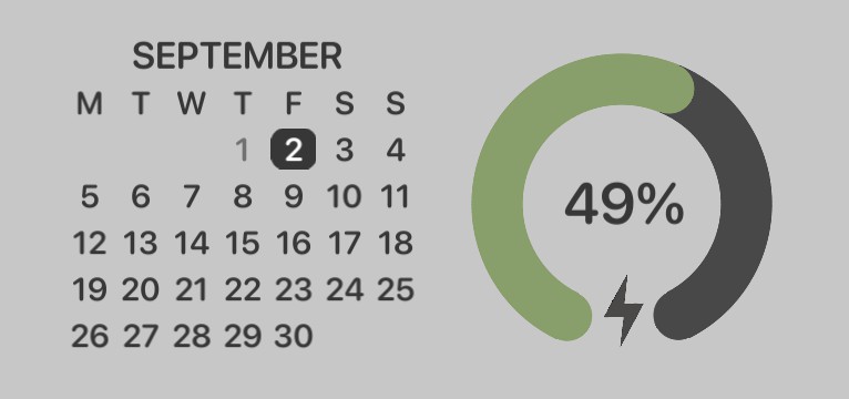 calendar + battery