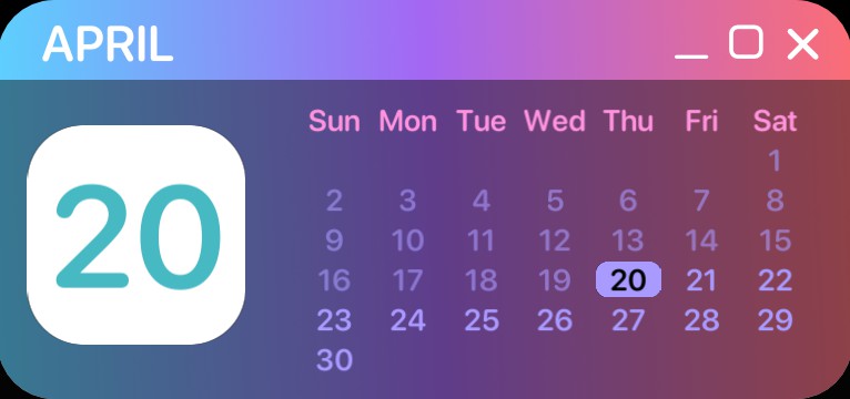 widgetopia - Calendar 2 Copy