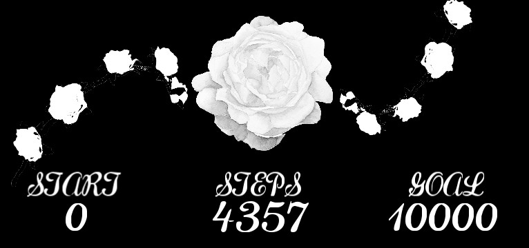 Step Black White Rose 