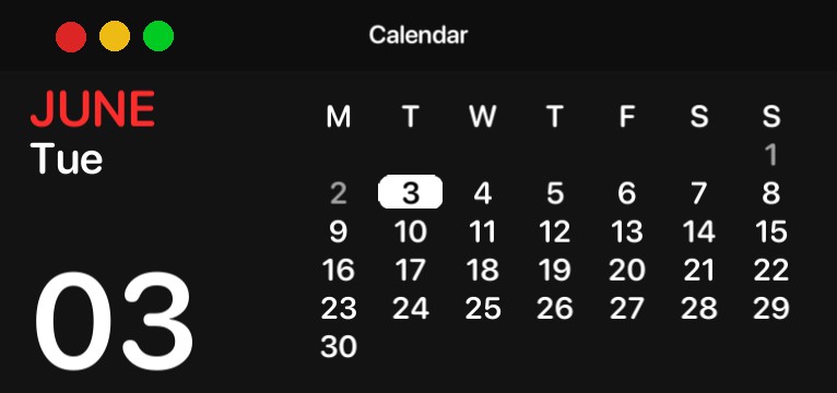  Calendar Mac Tab
