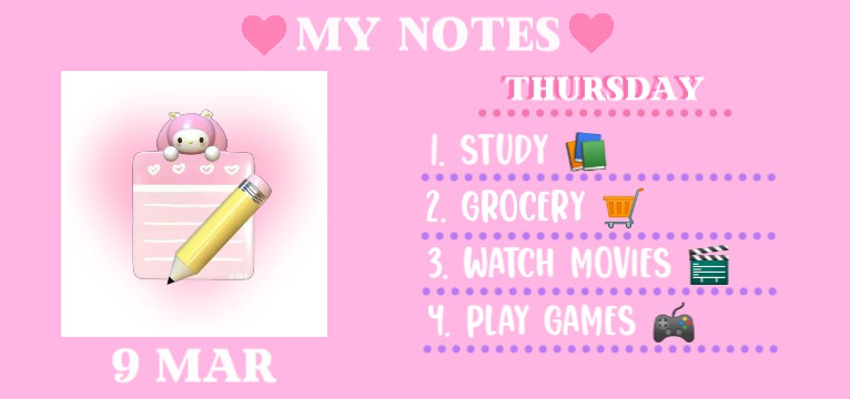 My melody notes. 