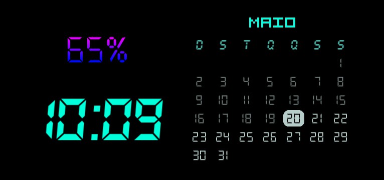 Battery, Hour and Calendar