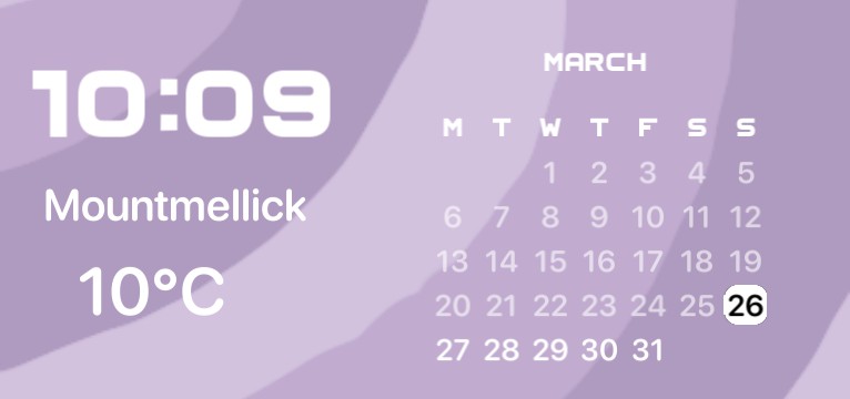 Lavender Calendar/Clock