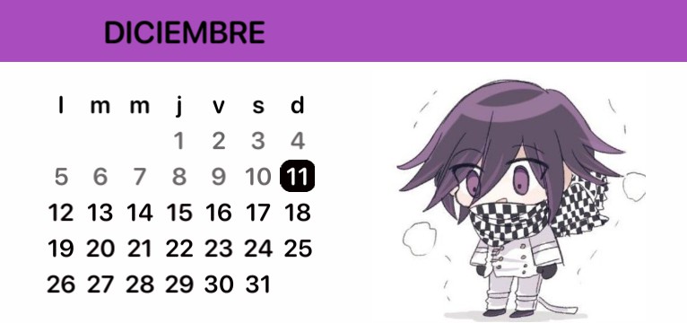 calendario kokichi 