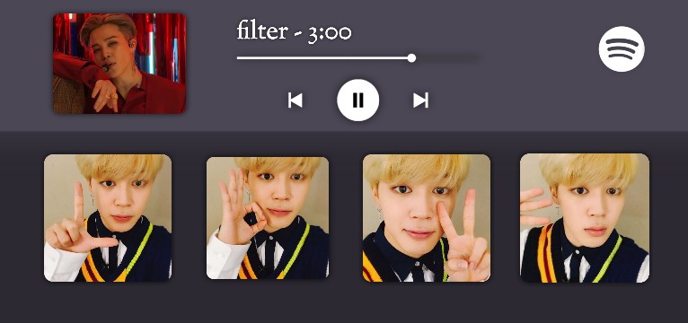 jimin Spotify filter