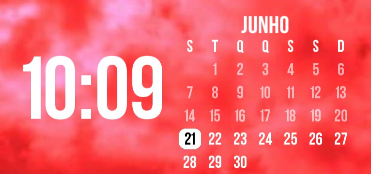 calender/hora vermelho