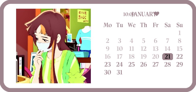 Date and time calendar/calendario de fecha y hora