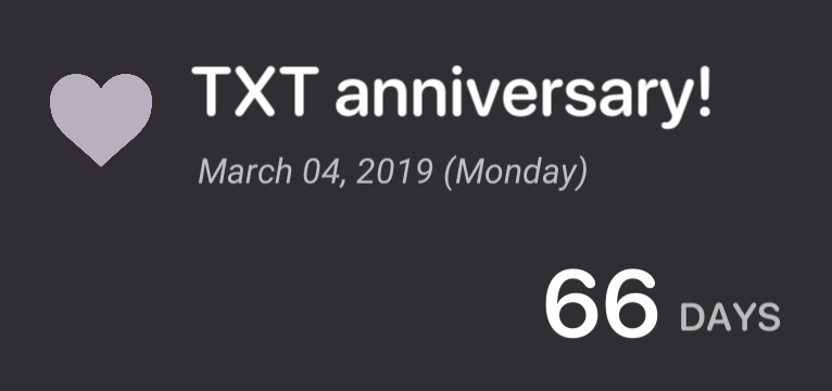 TXT debut anniversary countdown