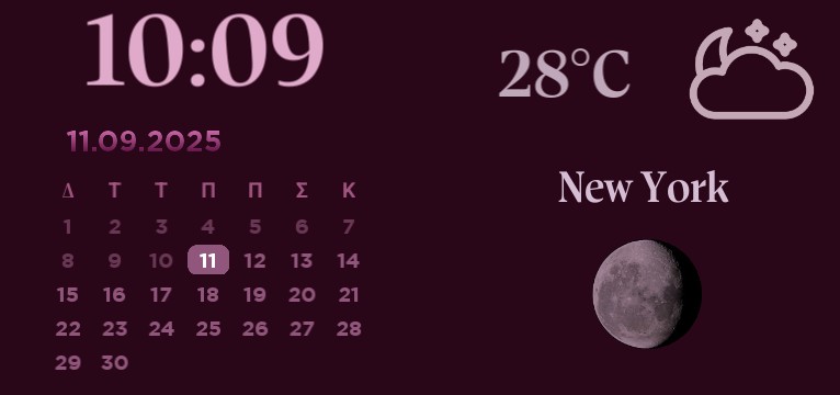time,date, weather 