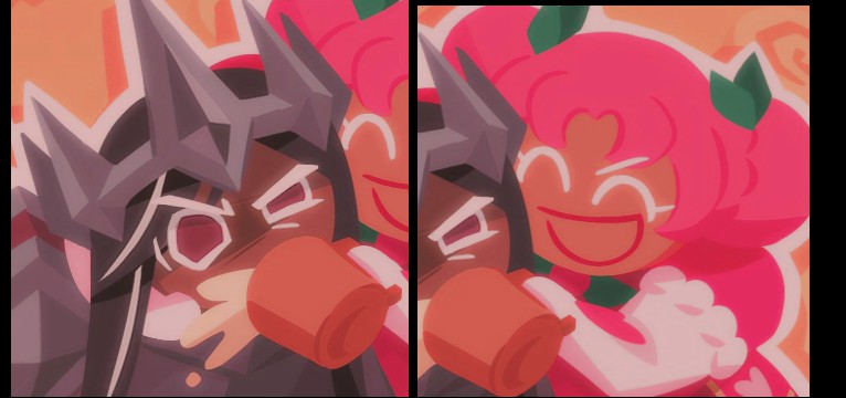 dark cacao cookie and holly berry cookie 