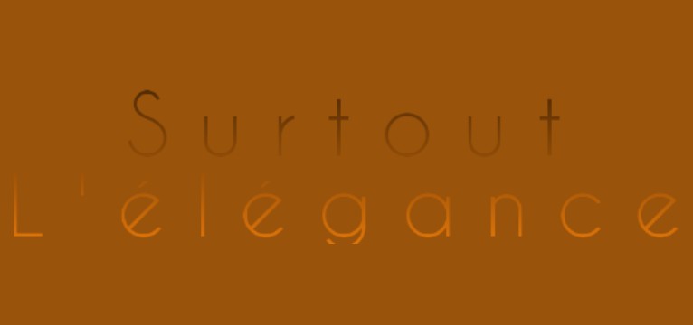 Above all, elegance emblem