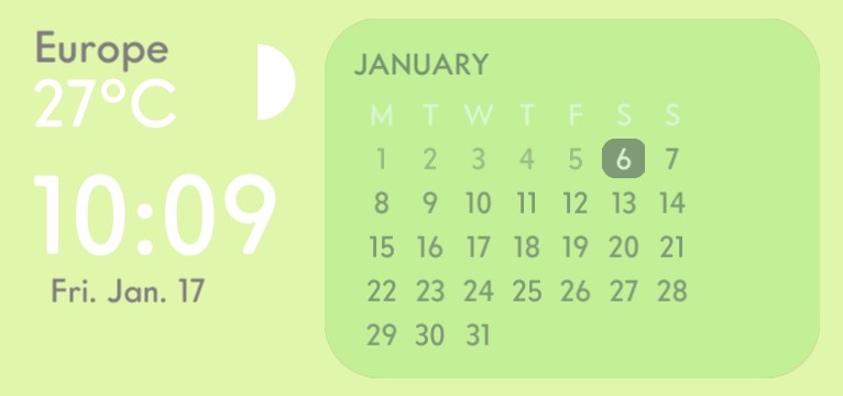 Green all in one widget 