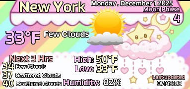 Kawaii Rainbow Daily Weather Forecast 