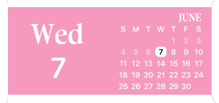 pink white calendar cute