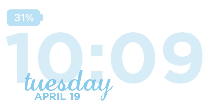 ios style blue clock 