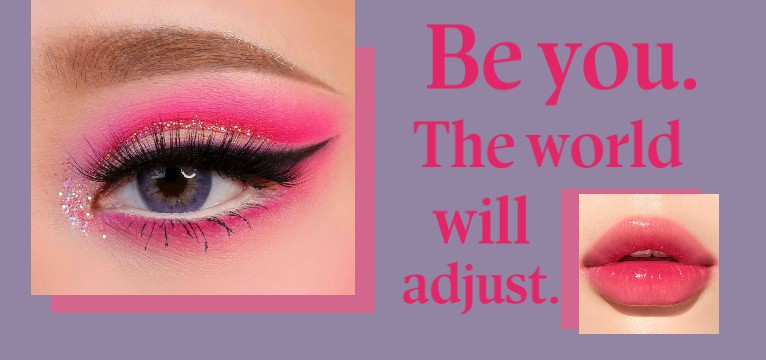transparent pink quote