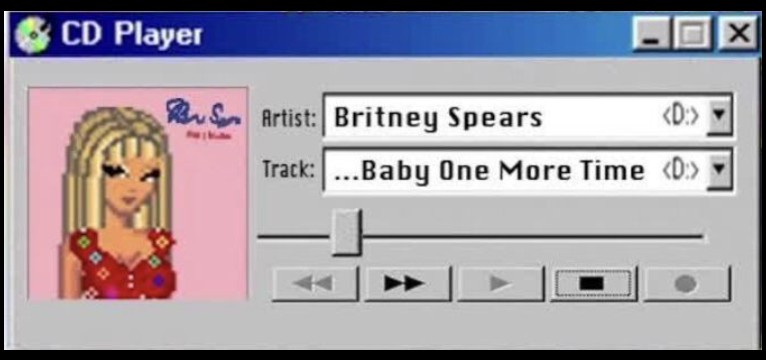 Britney Spears 90s computer widget 