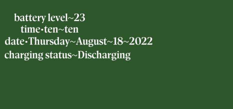 battery,time and date