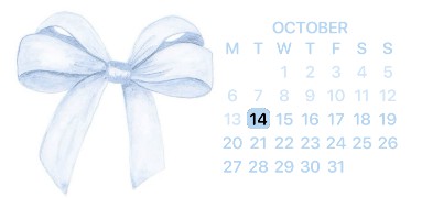 Cute Light Blue Calendar