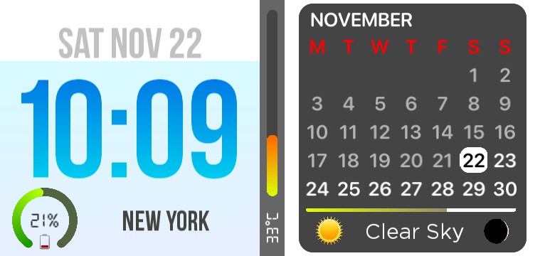 Modern Calendar clock