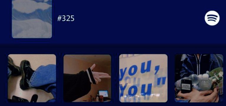 Blue Navy Spotify Widget