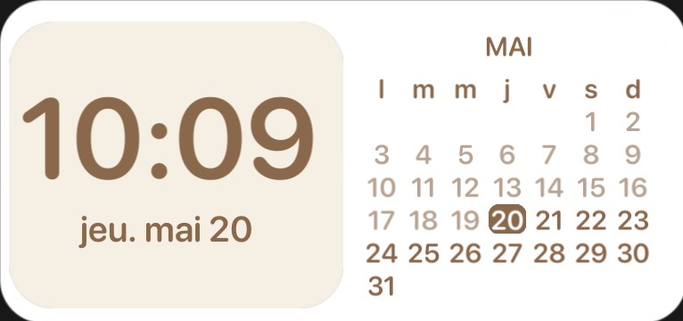 aesthetic beige brown widget