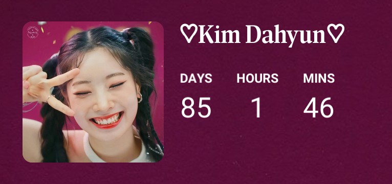 Dahyun birthday countdown