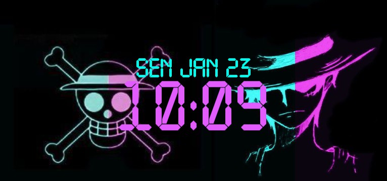CLOCK AND DATE ONE PIECE