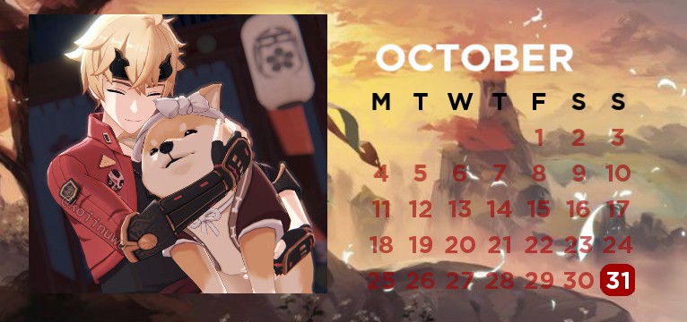 Genshin Impact Thoma calendar