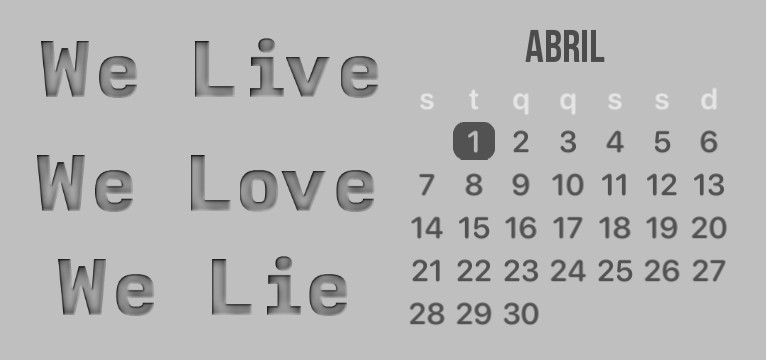 White calendar 