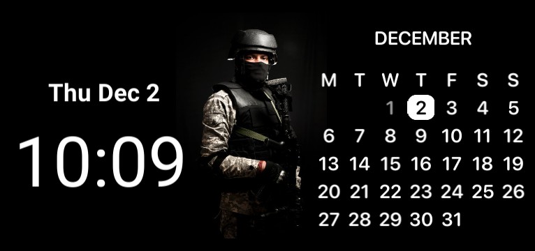 Special Forces Clock and Calendar