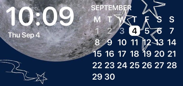 Blue moon calendar widget